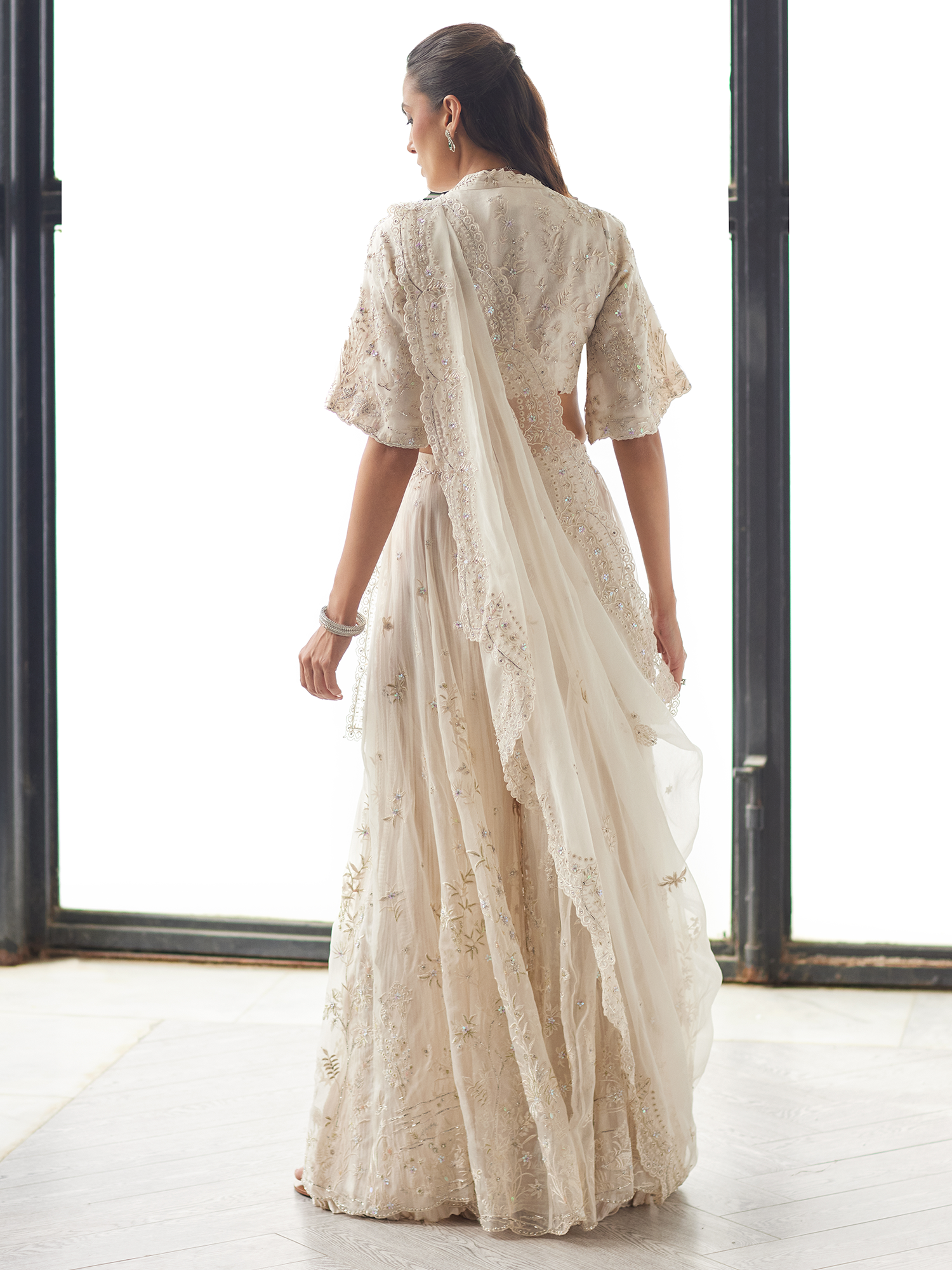 BLOUSE, SHARARA & DRAPED DUPATTA