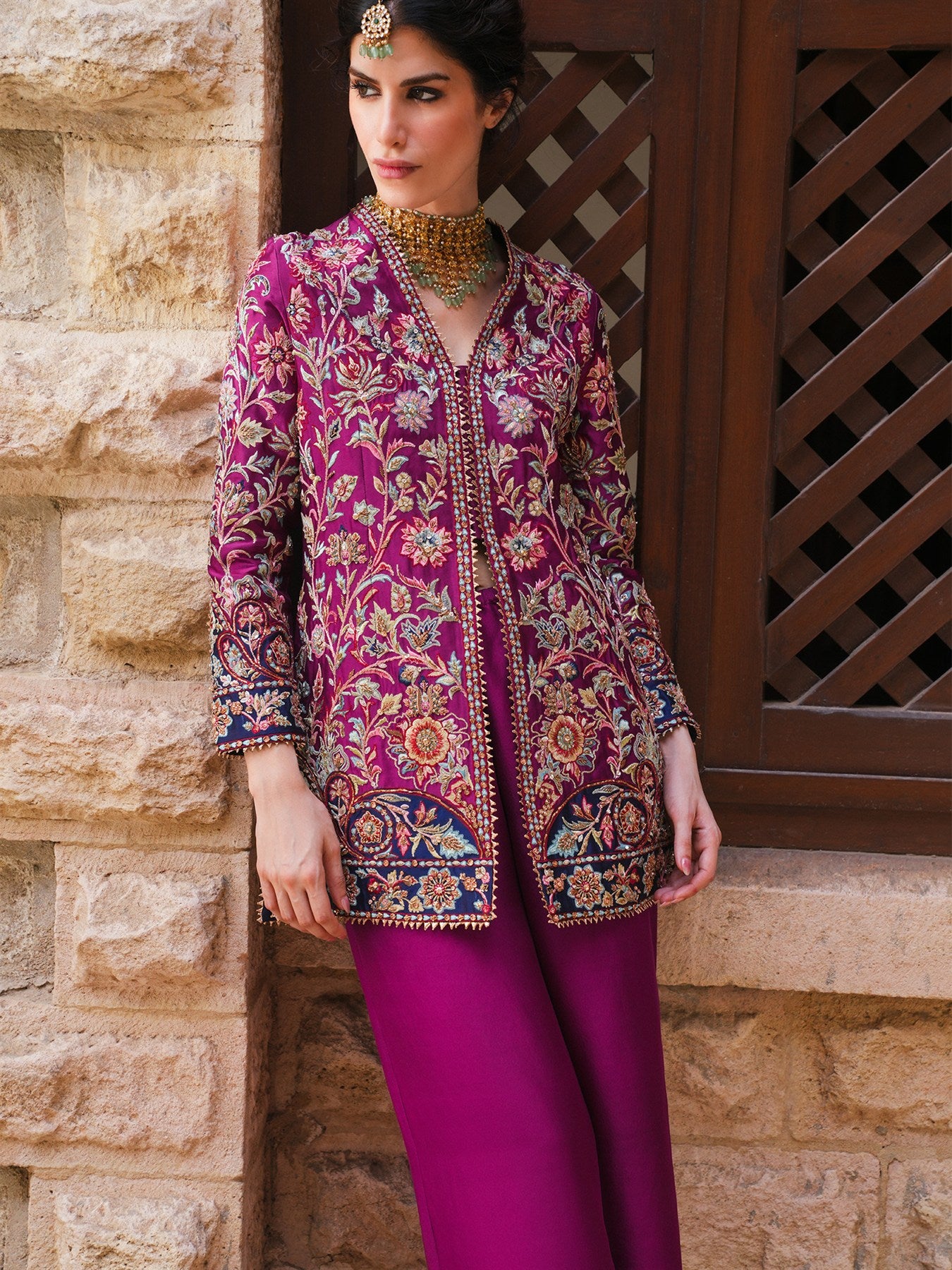 BELTED JACKET & PANTS