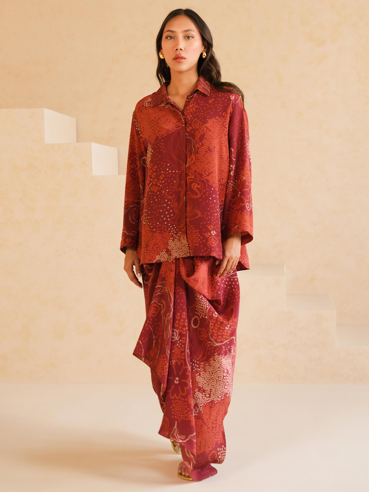 PINMO TOP & PINCHED SKIRT