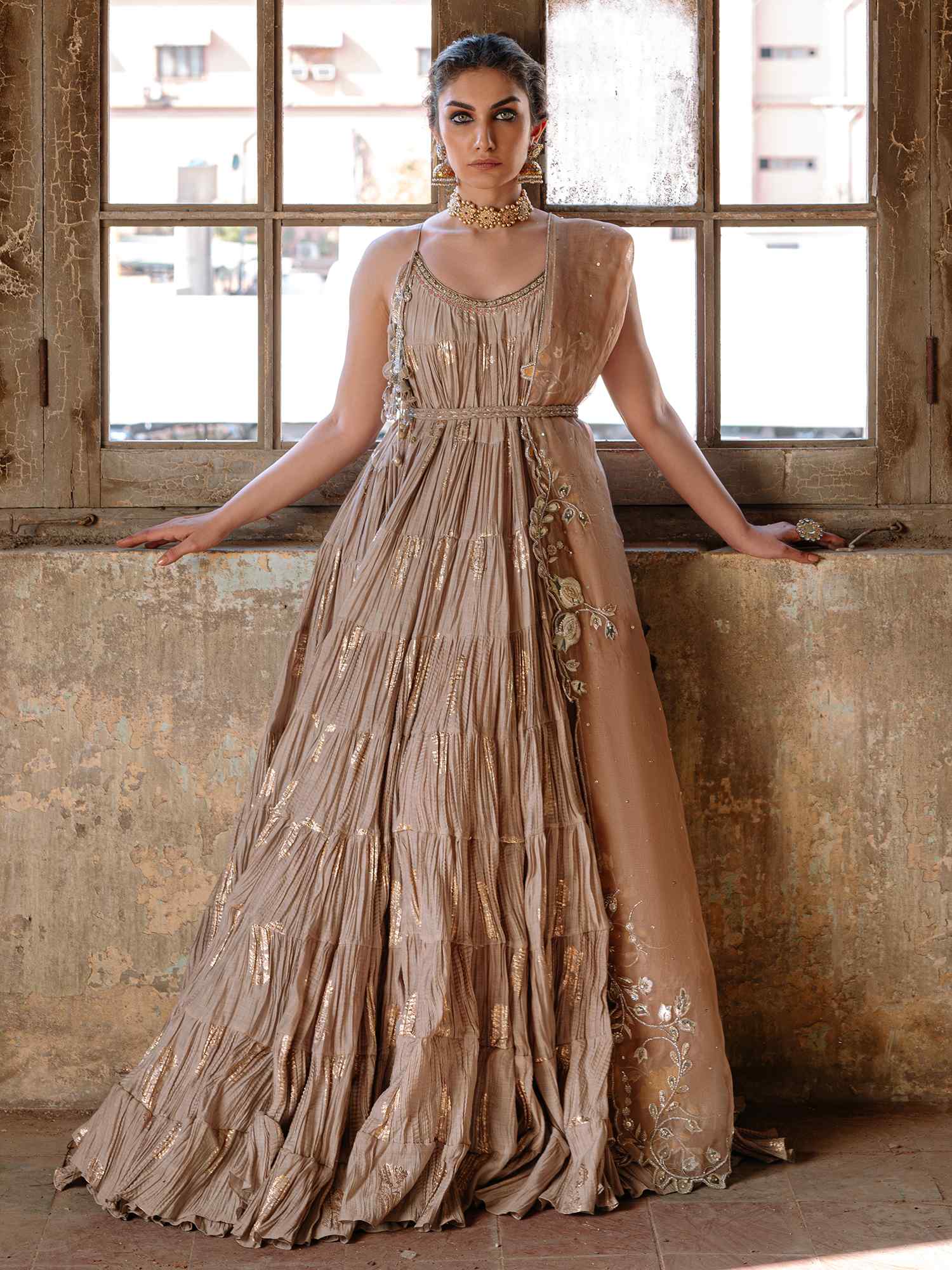 ANARKALI DRESS W/ BELT & DUPATTA