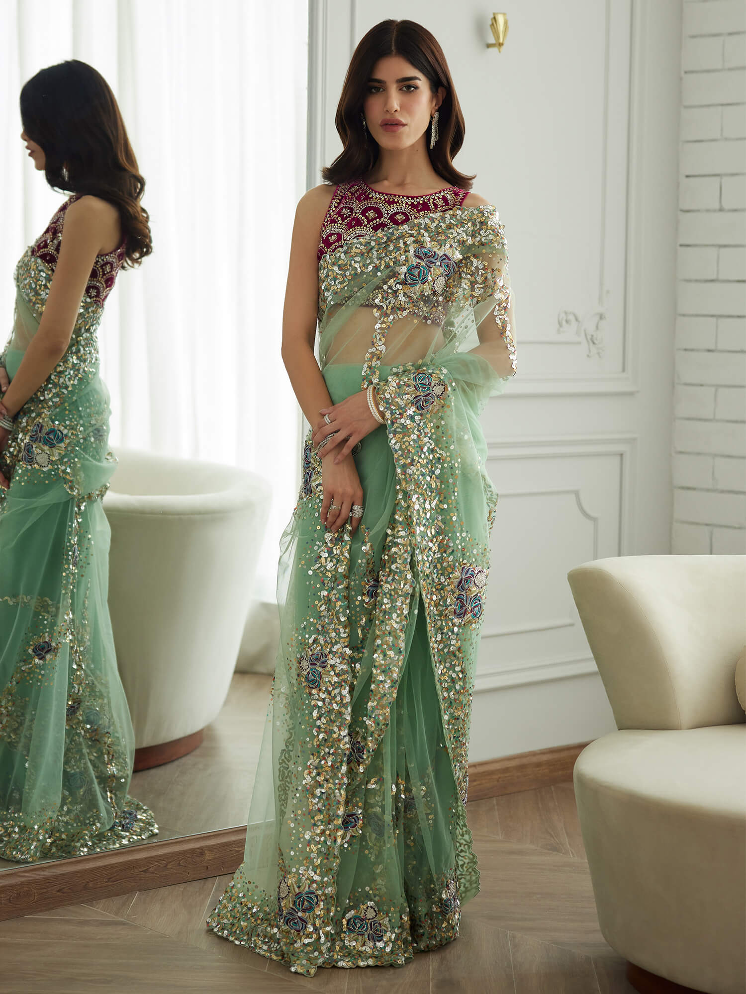 BLOUSE, SARI & PETICOAT
