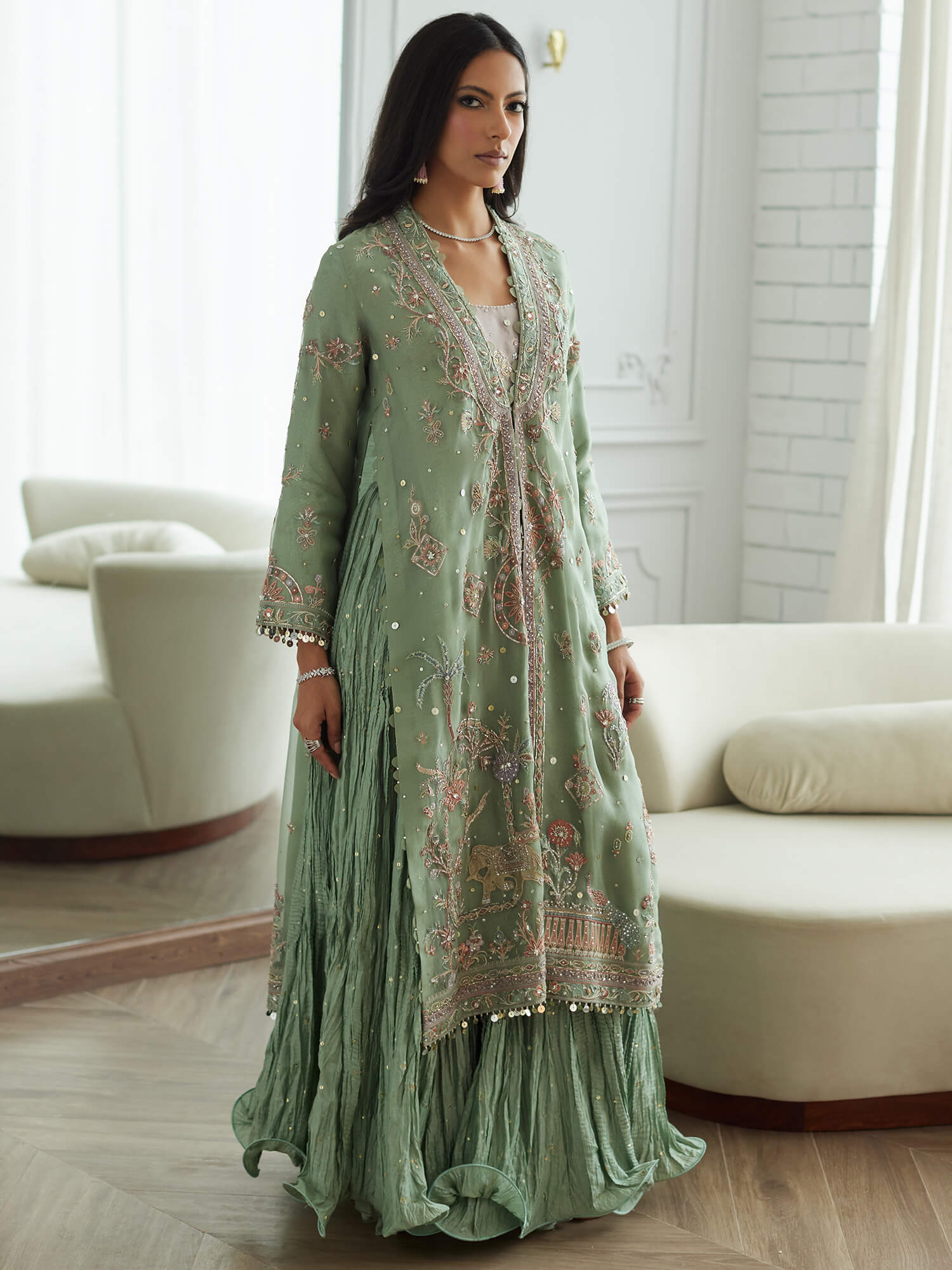 ANUM, BLOUSE & CRUSHED SHARARA