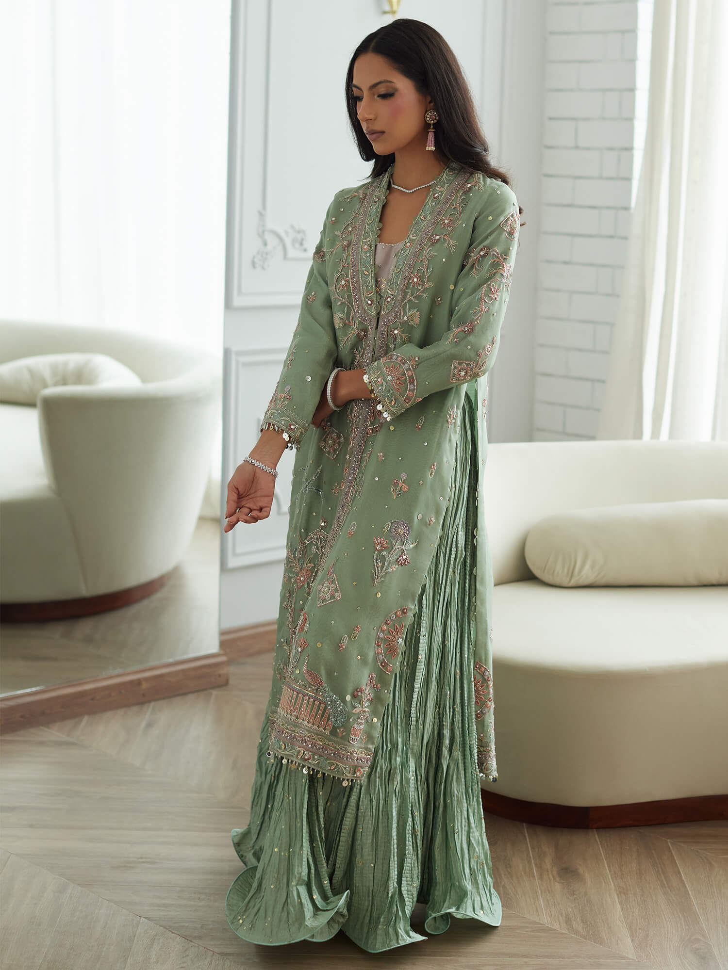 ANUM, BLOUSE & CRUSHED SHARARA