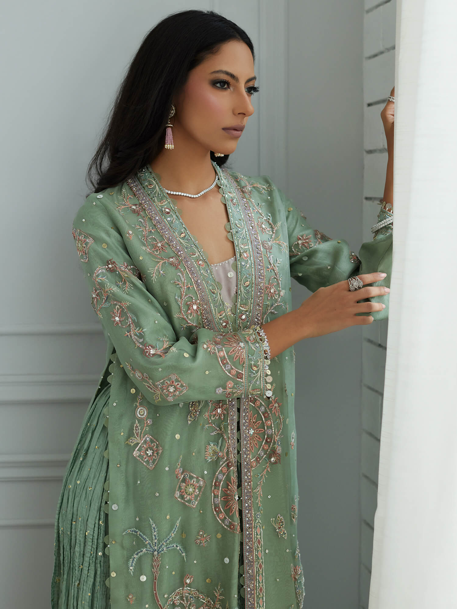 ANUM, BLOUSE & CRUSHED SHARARA