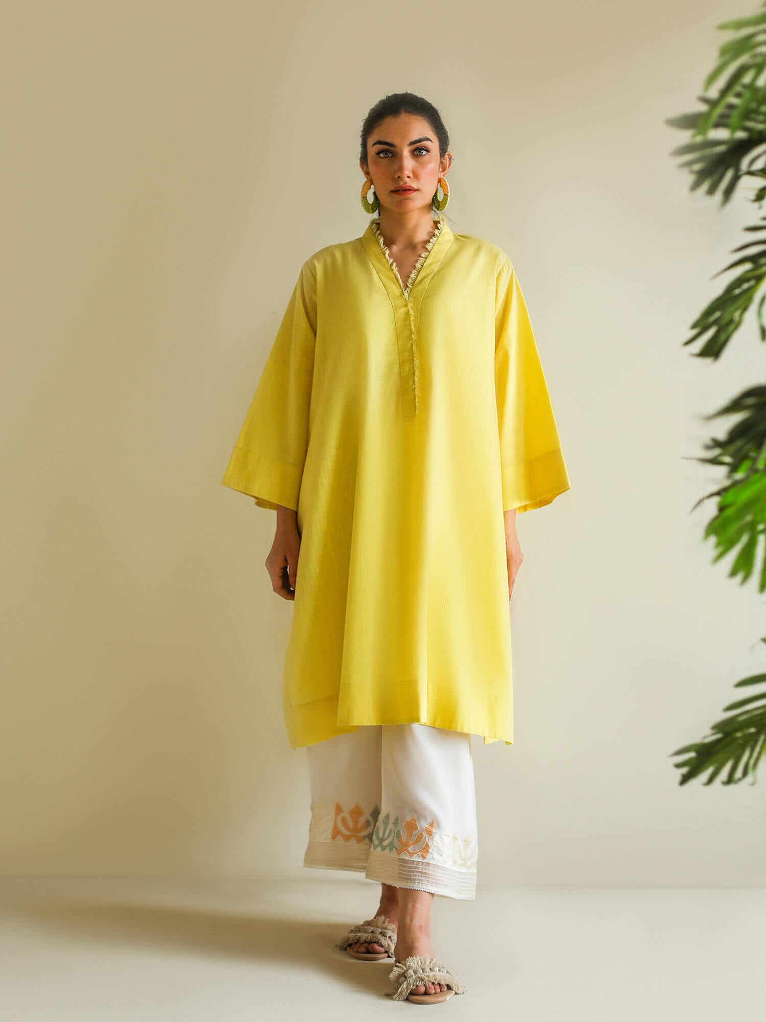 Beautiful Khadi Kurti with superb embellishments. | Modern dress, Kurta  designs, Clothes for women