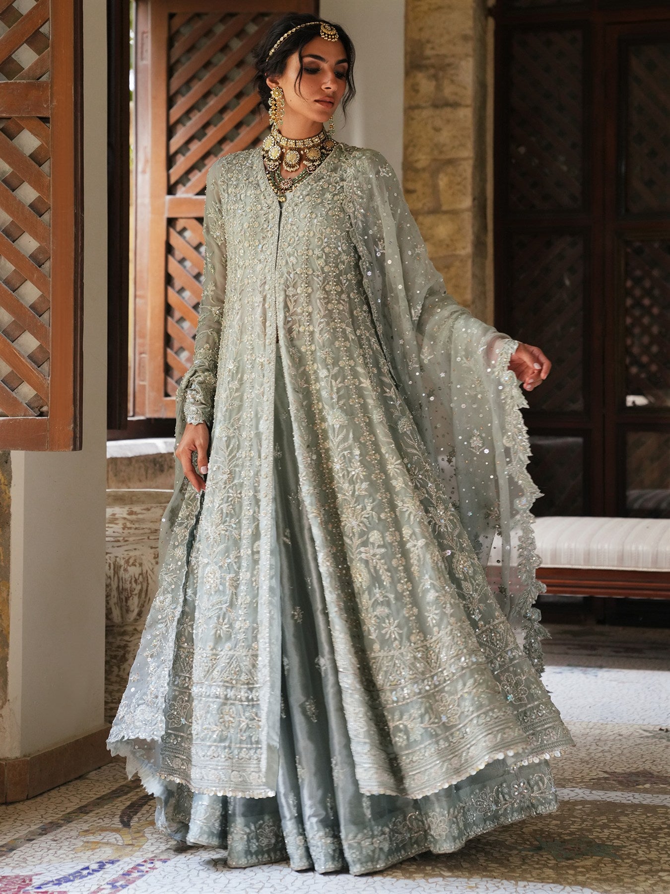 KALIDAR, BLOUSE, LEHENGA & DUPATTA