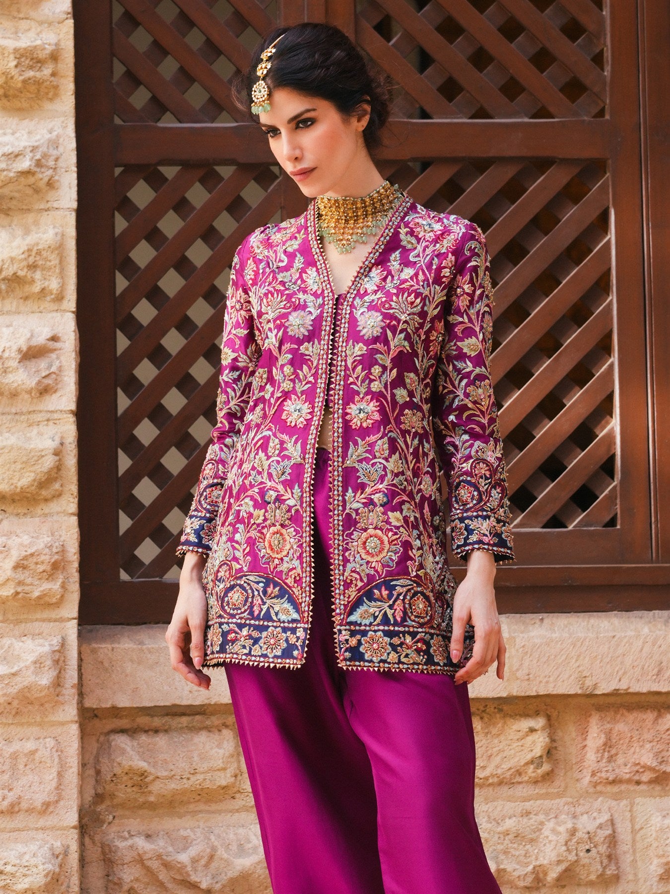 BELTED JACKET & PANTS