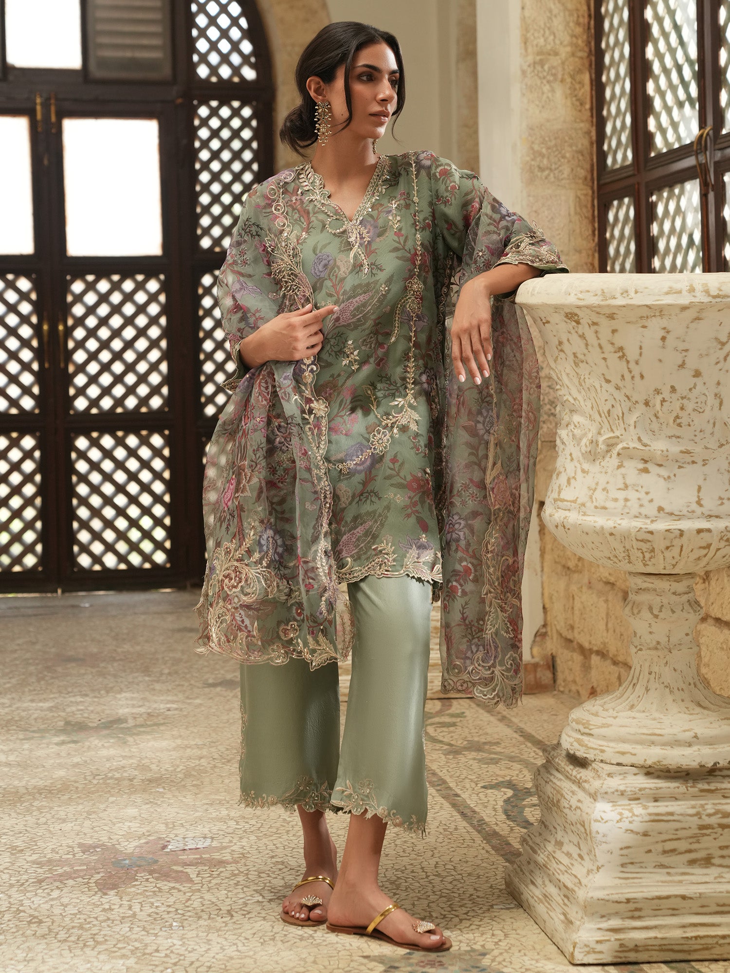 Skinny Rania, Izaar & Dupatta