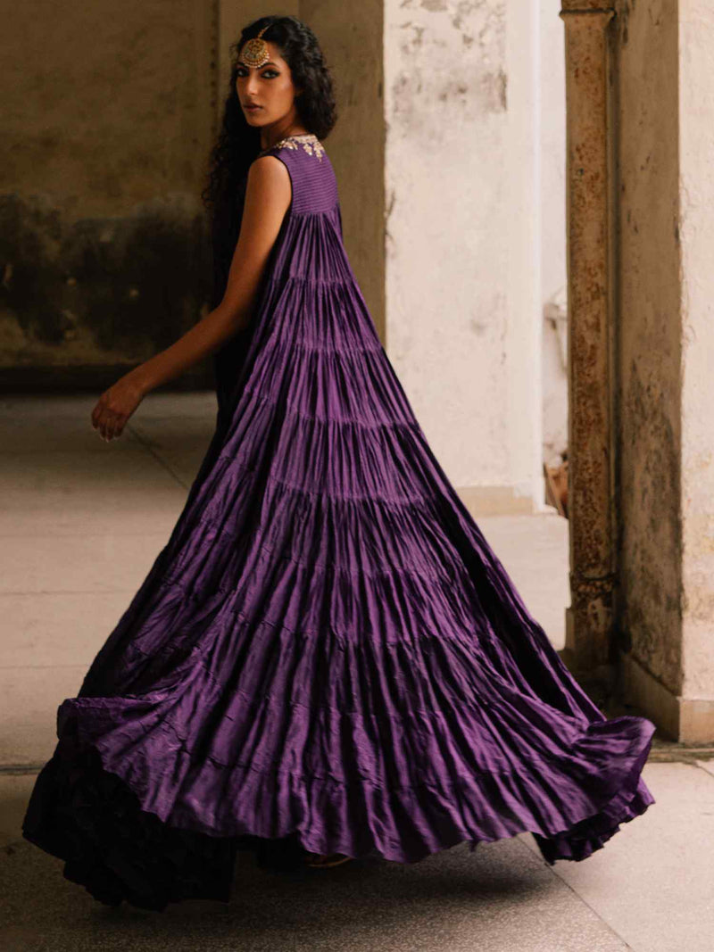 how to wear shawl for anarkali